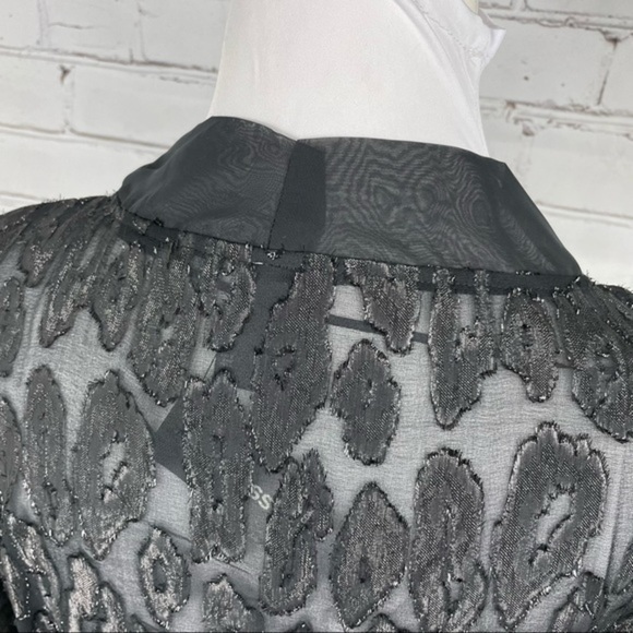 EXPRESS Black Burn Out Leopard Kimono One Size - Picture 9 of 16